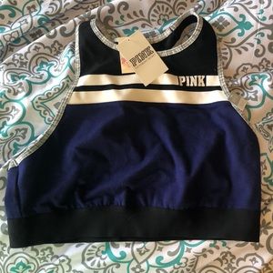 Navy sports bra from Pink